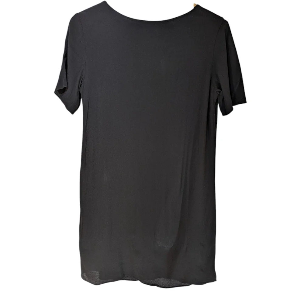Aritzia - Wilfred Black Sheath Mini Dress Scoop Neck Short Sleeve - Picture 5 of 7